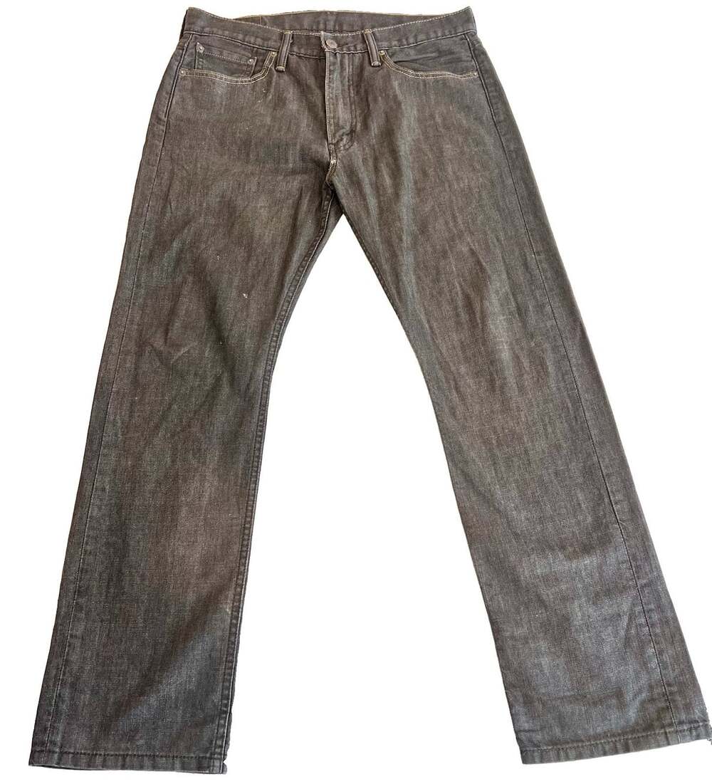 Levi's 513 Men's Gray Dark Wash Slim Straight Denim Jeans Low Rise 5-Pocket